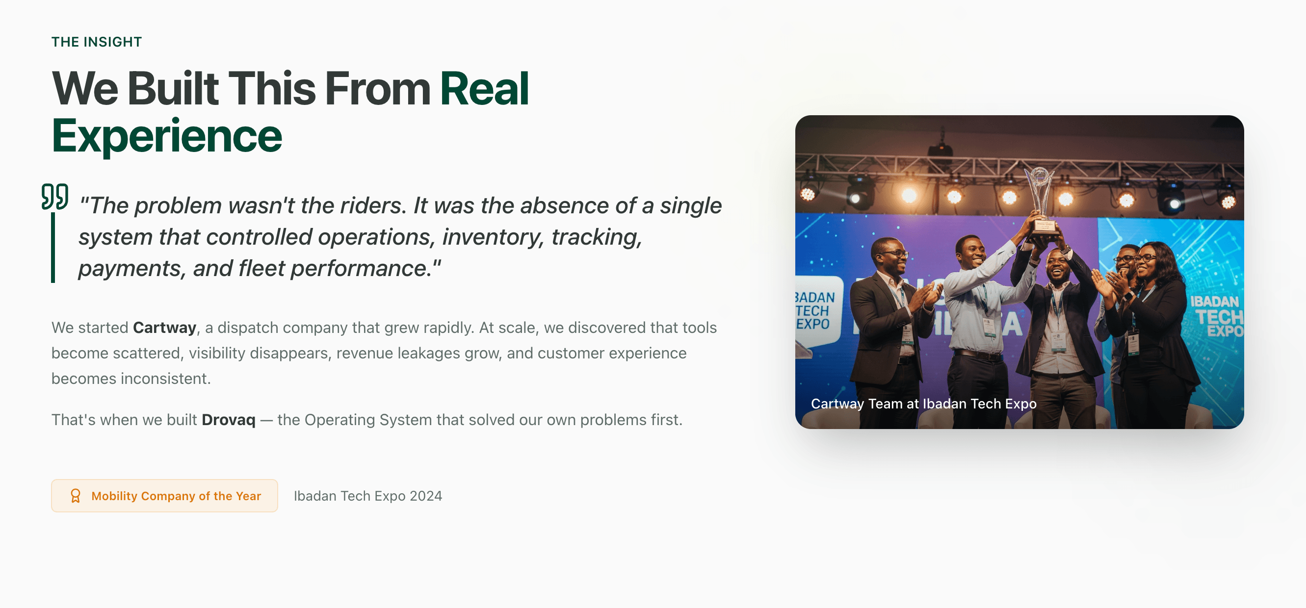 Drovaq Team at Ibadan Tech Expo
